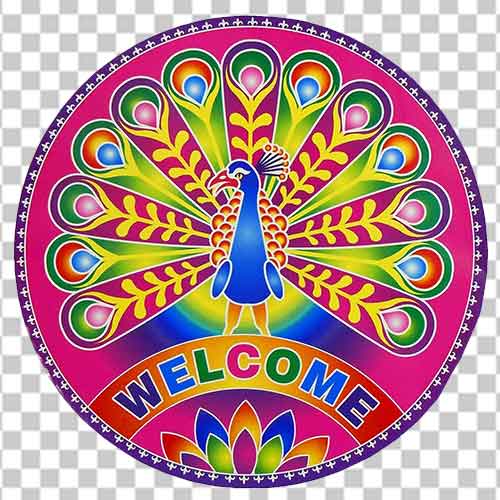 Diwali Welcome Rangoli Stickers Photo Free Download