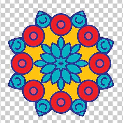 Best Simple Rangoli Stickers Png Photo Free Download