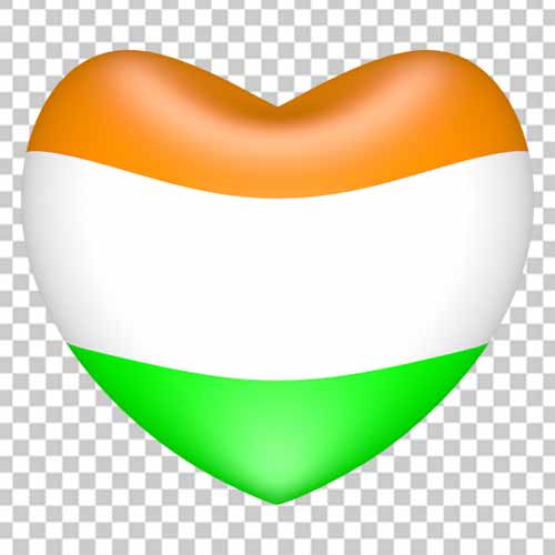 Indian Flag Heart Png Photo Free Download