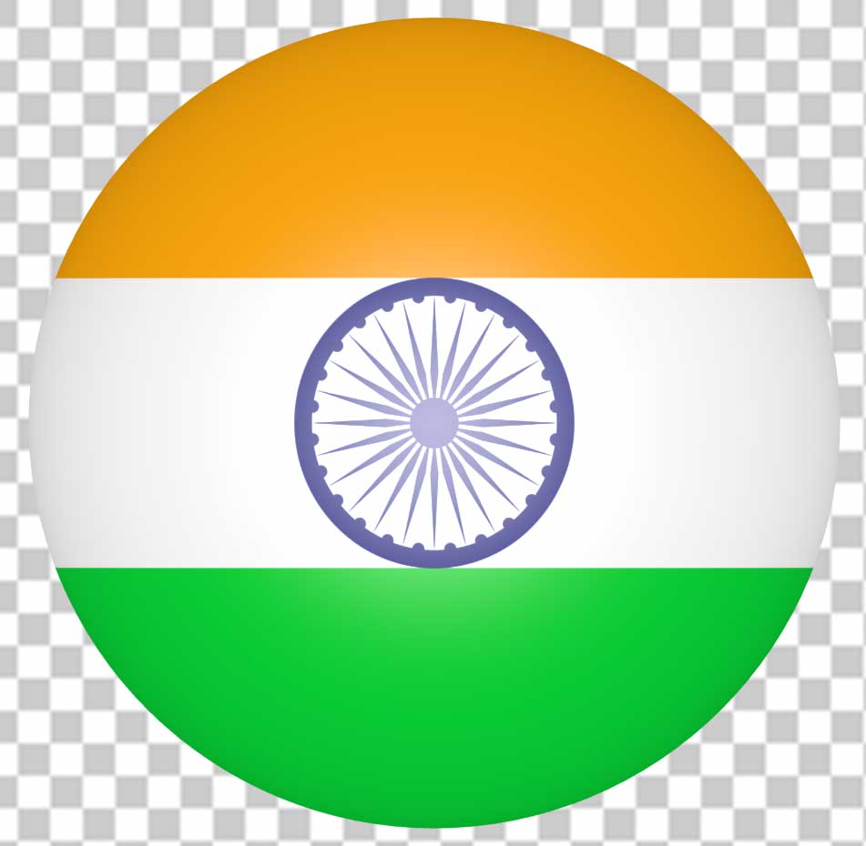 Round indian flag png Photo Free Download