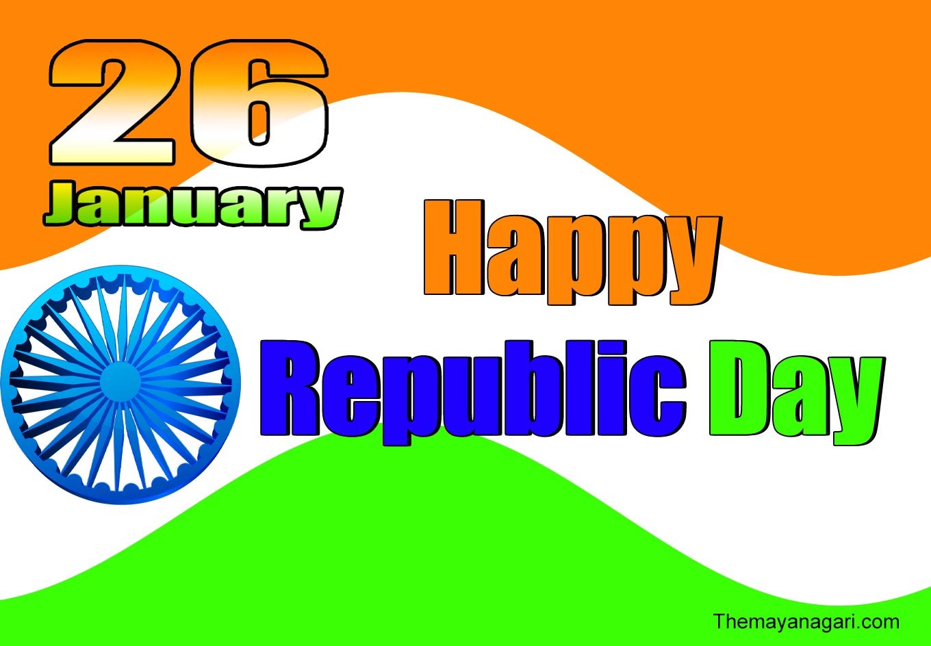 Happy Republic Day 26 January Free Download - The Mayanagari