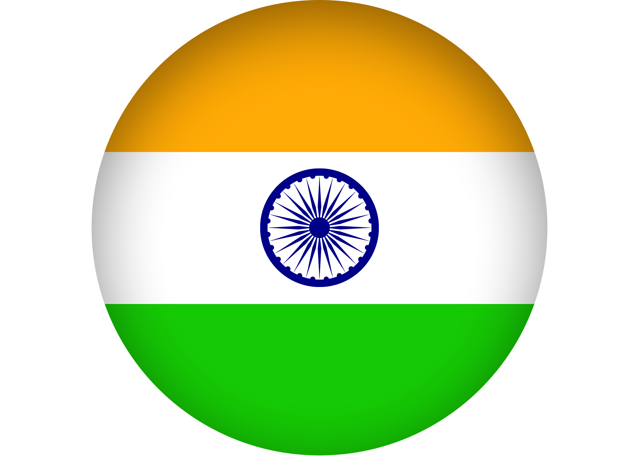 India Flag Round Png