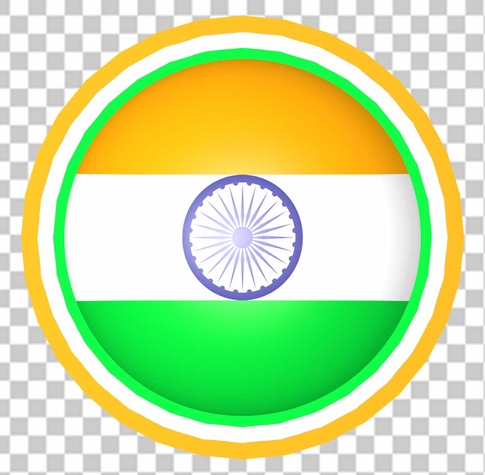 Round Indian National Flag Photo Free Download