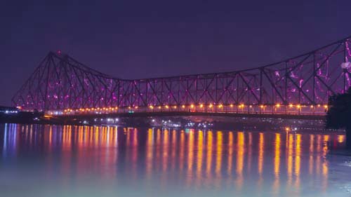 Purple Howrah Bridge Wallpaper Photo Free Download