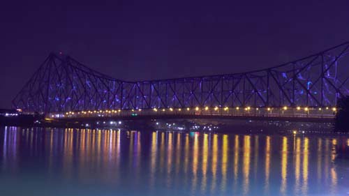 Purple Howrah Bridge 4k Wallpaper Photo Free Download