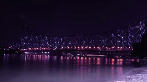 Purple Howrah Bridge 4k Photo Free Download