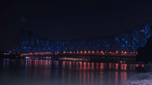 Blue Howrah Bridge 4k Photo Free Download