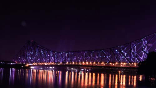 Night Howrah Bridge Wallpaper Photo Free Download