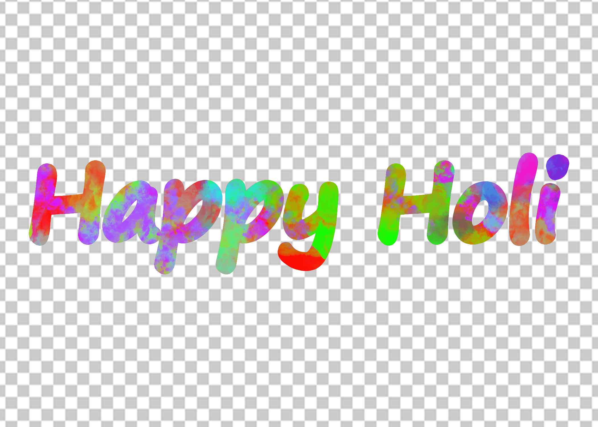 Happy Holi Colorful Text Png Transparent Photo Free Download