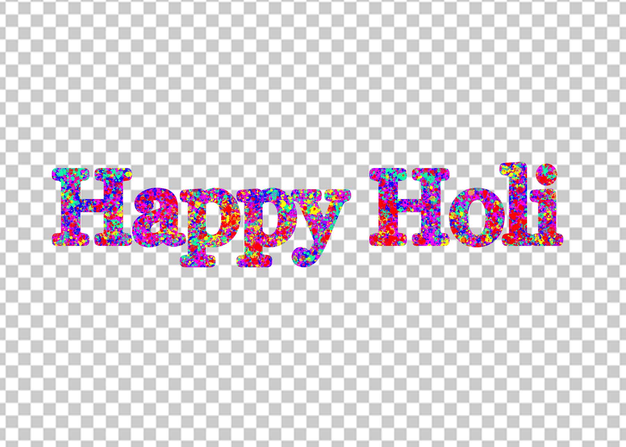 Happy Holi Colorful Text Transparent Png Photo Free Download