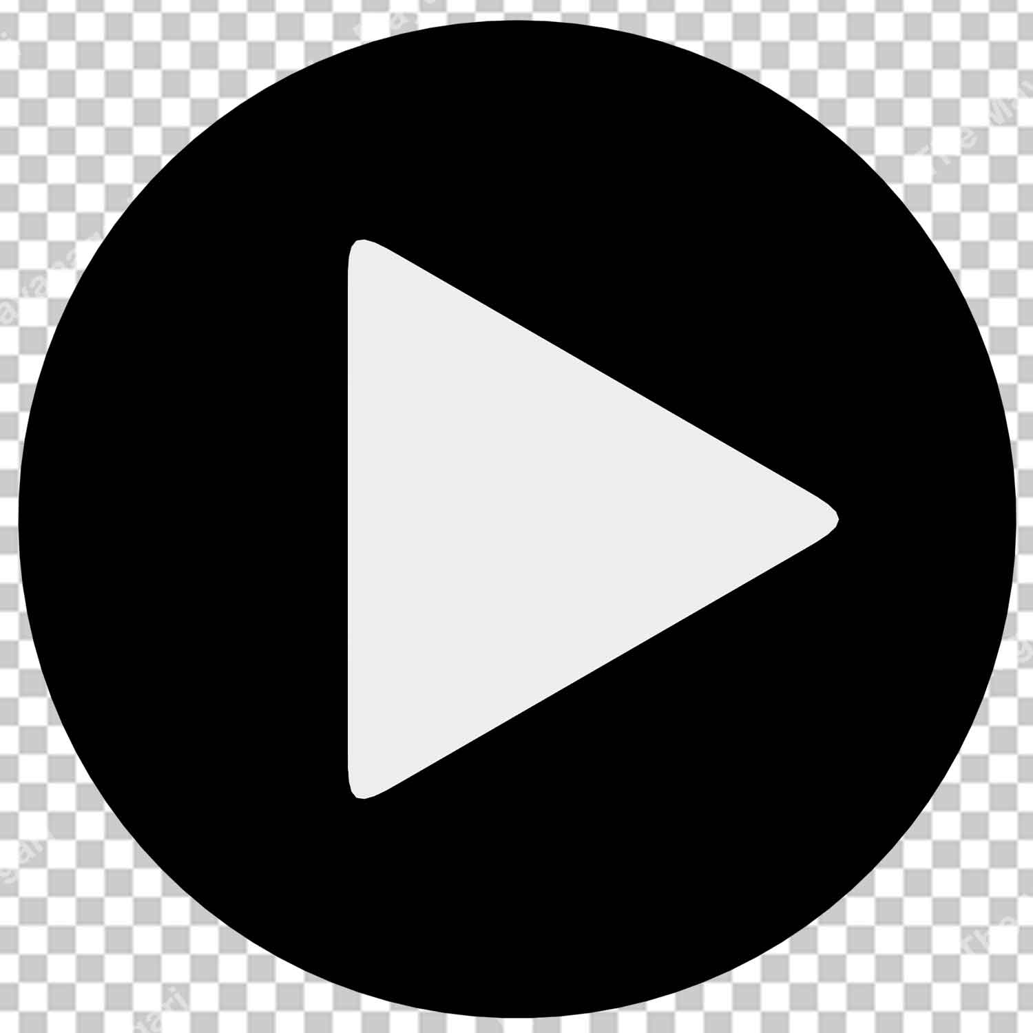 Black Play button Png Transparent Photo Free Download