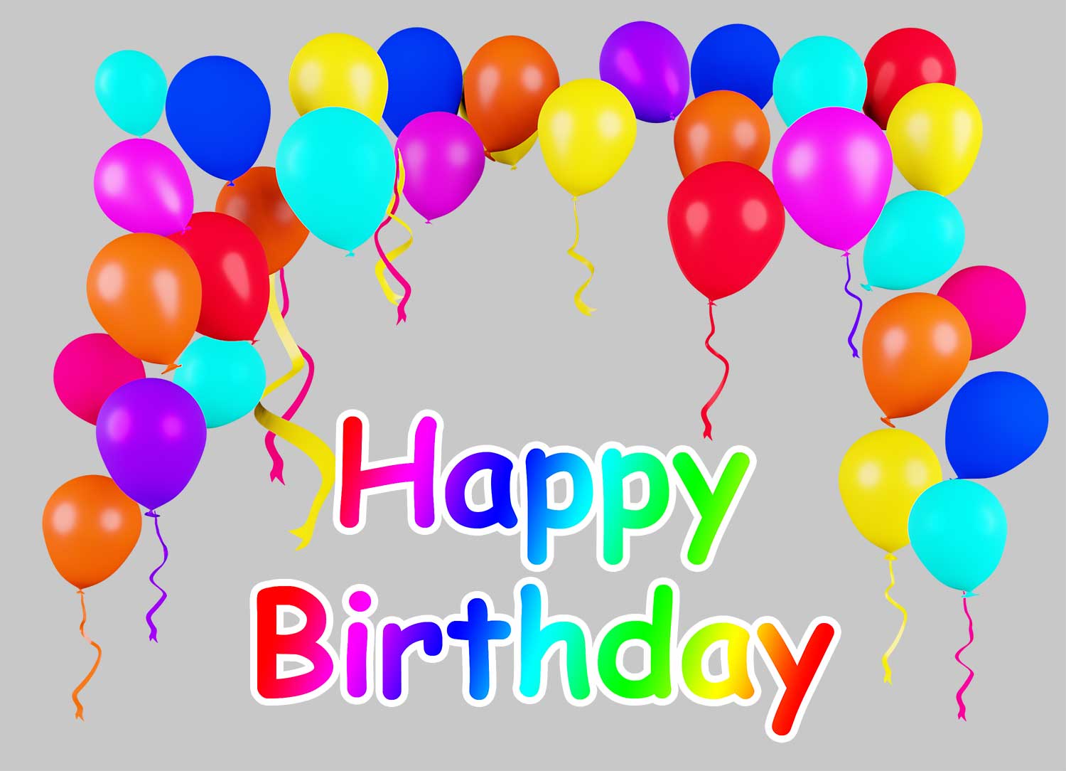 Birthday Colorful Balloon Png Photo Free Download